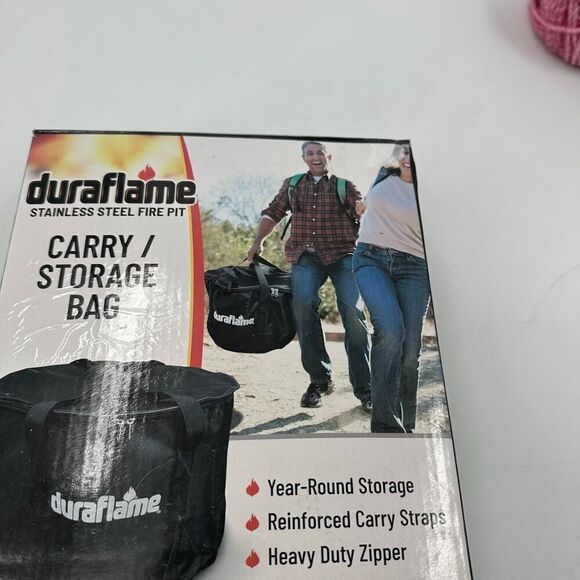 Duraflame 107584 Smokeless Fire Pit Carry & Storage Bag Black 19” New in Box - Picture 3 of 7